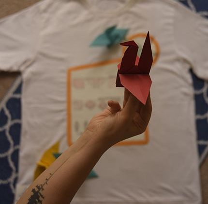 origami/T-shirt idea/T-shirt design/maral mahlouji/Covid 19
