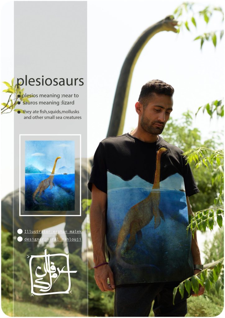 plesiosaurs/T-shirt/t-shirt design/maral mahlouji/dinosaur